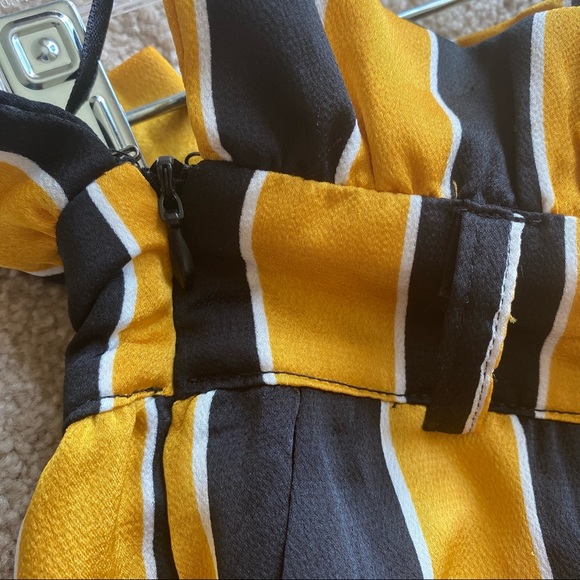NWT Black and Yellow Stripped Pants - Picture 5 of 11